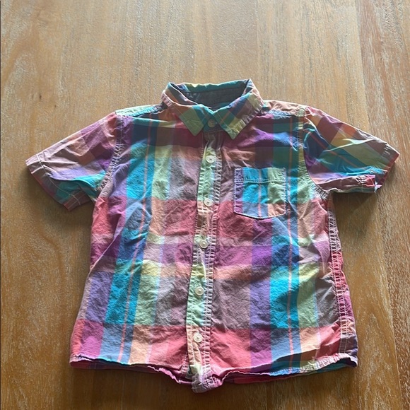Colorful Plaid Kids Shirt SZ 5T - Picture 1 of 3